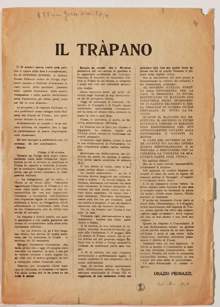 Il trapano - Manifesto